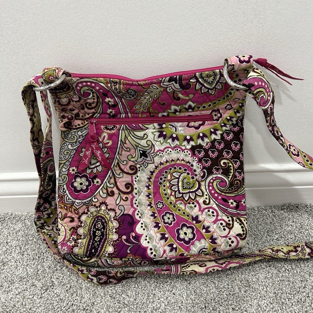 Vera‎ Bradley Very Berry Paisley Retired Hipster Crossbody Handbag Purse - Picture 4 of 6